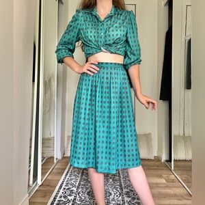 SOLD Patterned Vintage 90’s Skirt Set